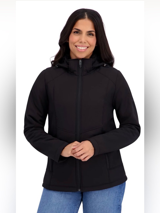 ZeroXposur Jackets & Blazers - ZeroXposur Women's Lillian Plush-Lined Soft Shell Jacket Black 2X